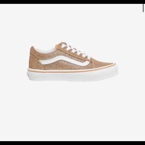 Kids size gold glitter Vans.